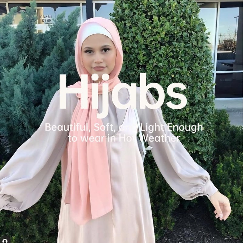 Harewom Chiffon Hijab for Women Sheer Shawl and Wraps for Wedding Bridal Scarves Summer Lightweight Sun-proof Scarf - Image 5